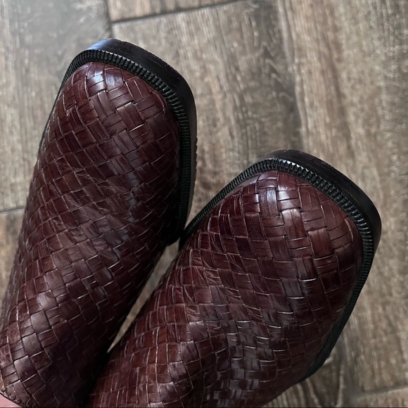 COLE HAAN leather woven brown loafers - Picture 10 of 16